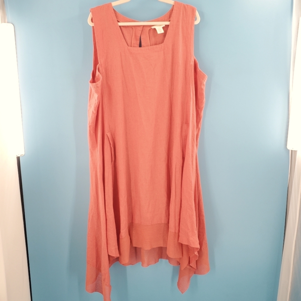 Cynthia Rowley Linen Blend Tank Dress 3x